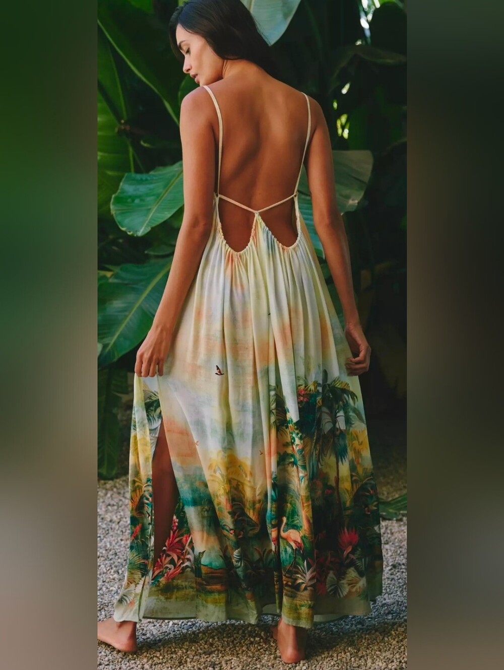 Anthropologie Celandine Tropical Scenic Maxi Dress - Picture 2 of 3